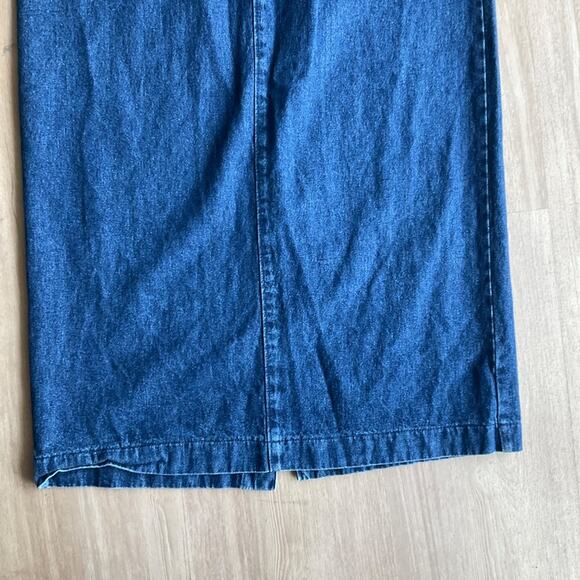 Lee Vintage Size Maxi Jean Denim Skirt Dark Wash - Picture 10 of 12